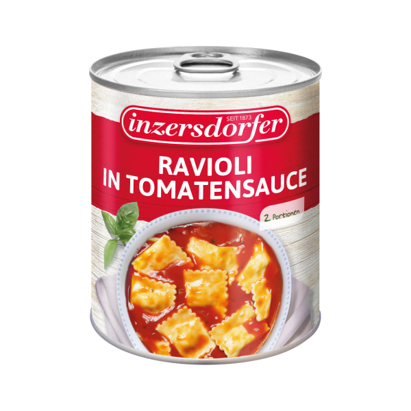 Inzersdorfer Ravioli in Tomatensauce, 2 Portionen, 800 Gramm Dose
